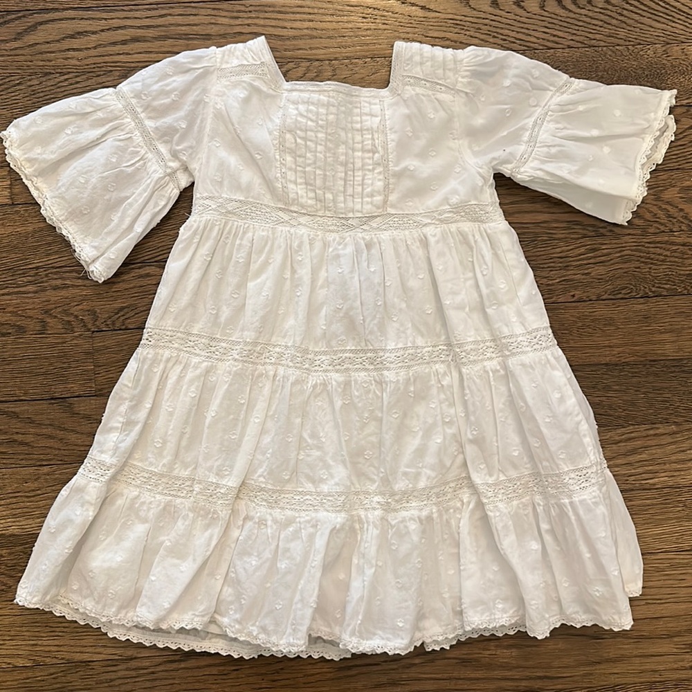 Zara Kids White Dress Lace Cotton Size 3-4 yr